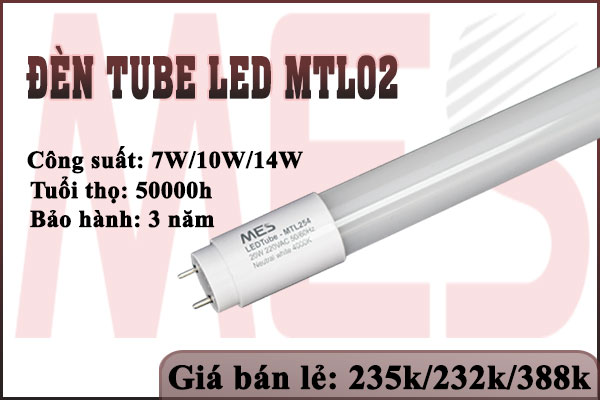 báo giá đèn tuýp led MTL02